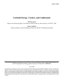 Cover page: Coulomb Energy, Vortices, and Confinement