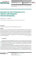 Cover page: Ozurdex for the Treatment of a Patient with Birdshot Chorioretinopathy