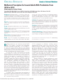 Cover page: Metformin prescription for insured adults with prediabetes from 2010 to 2012: a retrospective cohort study.