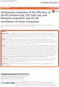 Cover page: Comparative evaluation of the efficiency of the BG-Sentinel trap, CDC light trap and Mosquito-oviposition trap for the surveillance of vector mosquitoes