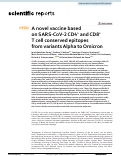 Cover page: A novel vaccine based on SARS-CoV-2 CD4+ and CD8+ T cell conserved epitopes from variants Alpha to Omicron