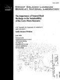 Cover page: Importance of Natural Fluid Recharge to the Sustainability of the Cerro Prieto Resource
