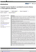 Cover page: Condylar fracture location is correlated to exercise history in Thoroughbred racehorses.