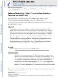 Cover page: Federated Analysis for Privacy-Preserving Data Sharing: A Technical and Legal Primer