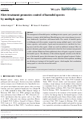 Cover page: Slow treatment promotes control of harmful species by multiple agents