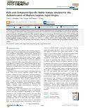 Cover page: Bulk and Compound-Specific Stable Isotope Analysis for the Authentication of Walnuts (Juglans regia) Origins.