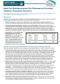 Cover page of Medi-Cal Reimbursement for Pharmacist-Provided Tobacco Cessation Services
