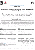 Cover page: Association of Acute Anti-inflammatory Treatment With Medium-term Outcomes for Coronary Artery Aneurysms in Kawasaki Disease.