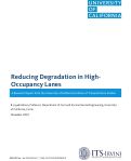 Cover page: Reducing Degradation in High-Occupancy Lanes