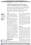 Cover page: Current trends in patients with chronic total occlusions undergoing coronary CT angiography