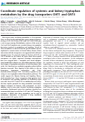 Cover page: Coordinate regulation of systemic and kidney tryptophan metabolism by the drug transporters OAT1 and OAT3