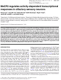 Cover page: MeCP2 regulates activity-dependent transcriptional responses in olfactory sensory neurons