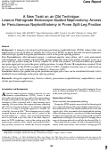 Cover page: A New Twist on an Old Technique: Lawson Retrograde Endoscopic-Guided Nephrostomy Access for Percutaneous Nephrolithotomy in Prone Split-Leg Position