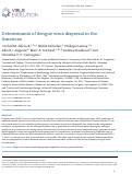 Cover page: Determinants of dengue virus dispersal in the Americas