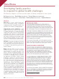 Cover page: Developing family practice to respond to global health challenges: The Besrour Papers: a series on the state of family medicine in the world.