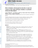 Cover page: Effect of diabetes self-management education on glycemic control in Latino adults with type 2 diabetes: A systematic review and meta-analysis