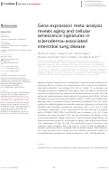 Cover page: Gene expression meta-analysis reveals aging and cellular senescence signatures in scleroderma-associated interstitial lung disease