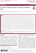 Cover page: A robust TDP-43 knock-in mouse model of ALS