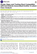 Cover page: Ocular Signs and Testing Most Compatible with Sarcoidosis-Associated Uveitis: A Latent Class Analysis.