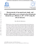 Cover page: Measurements of top-quark pair single- and double-differential cross-sections in the all-hadronic channel in pp collisions at s = 13 TeV using the ATLAS detector