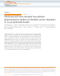 Cover page: Femtosecond time-resolved two-photon photoemission studies of ultrafast carrier relaxation in Cu2O photoelectrodes