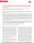 Cover page: Carotid Intima‐Media Thickness Progression in HIV‐Infected Adults Occurs Preferentially at the Carotid Bifurcation and Is Predicted by Inflammation