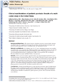 Cover page: Clinical Manifestations of Pediatric Psoriasis: Results of a Multicenter Study in the United States