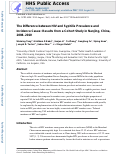 Cover page: The difference between HIV and syphilis prevalence and incidence cases: results from a cohort study in Nanjing, China, 2008–2010