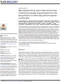 Cover page: Mycobacteria that cause tuberculosis have retained ancestrally acquired genes for the biosynthesis of chemically diverse terpene nucleosides.