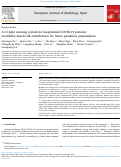 Cover page: A tri-light warning system for hospitalized COVID-19 patients: Credibility-based risk stratification for future pandemic preparedness