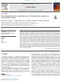 Cover page: Recommendations for standardization of bleeding data analyses in contraceptive studies