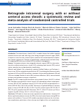 Cover page: Retrograde intrarenal surgery with or without ureteral access sheath: a systematic review and meta-analysis of randomized controlled trials.