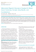 Cover page: Abbreviated Magnetic Resonance Imaging for Breast Cancer Screening: Concept, Early Results, and Considerations.