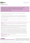 Cover page: Cabozantinib in hepatocellular carcinoma: results of a phase 2 placebo-controlled randomized discontinuation study