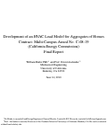 Cover page: Development of an HVAC Load Model for Aggregates of Homes