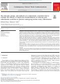 Cover page: The rationale, design, and methods of a randomized, controlled trial to evaluate the efficacy of single-dose dexamethasone in reducing post-embolization syndrome in patients undergoing uterine artery embolization