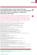 Cover page: Contextualising adverse events of special interest to characterise the baseline incidence rates in 24 million patients with COVID-19 across 26 databases: a multinational retrospective cohort study