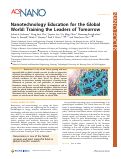 Cover page: Nanotechnology Education for the Global World: Training the Leaders of Tomorrow