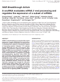 Cover page: A snoRNA modulates mRNA 3′ end processing and regulates the expression of a subset of mRNAs