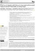 Cover page: Dual Use of Cannabis with Tobacco Is Associated with Increased Sugary Food and Drink Intake in Young People.