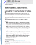 Cover page: Estimating the joint effect of diabetes and subsequent depressive symptoms on mortality among older latinos