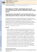 Cover page: Polymorphisms in ACVRL1 and Endoglin Genes are Not Associated with Sporadic and HHT-Related Brain AVMs in Dutch Patients