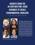 Cover page: Insights from the JGI User Meeting: Using Genomics to Tackle Environmental Problems