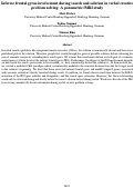 Cover page: Inferior frontal gyrus involvement during search and solution in verbal creativeproblem solving: A parametric fMRI study