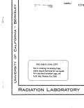 Cover page: THE RADIATION CHARACTERISTICS OF Cm240 AND Cm241