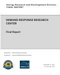 Cover page: Demand Response Research Center, Final Report: