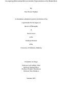 Cover page: Investigating Relationships Between Semantic Representations in the Human Brain