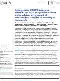 Cover page: Genome-wide CRISPRi screening identifies OCIAD1 as a prohibitin client and regulatory determinant of mitochondrial Complex III assembly in human cells