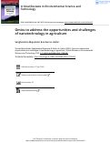 Cover page: Omics to address the opportunities and challenges of nanotechnology in agriculture