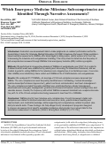 Cover page: Which Emergency Medicine Milestone Sub-competencies are Identified Through Narrative Assessments?